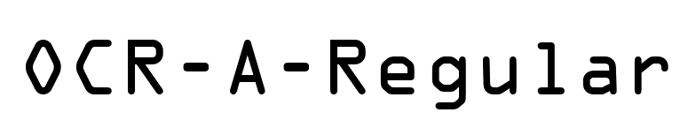 OCR-A-Regular font preview