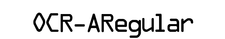 OCR-ARegular font preview