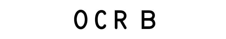 OCR B font preview