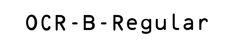 OCR-B-Regular font preview