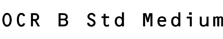 OCR B Std Medium font preview