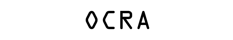 OCRA font preview