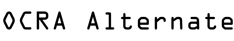 OCRA Alternate font preview