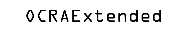 OCRAExtended font preview