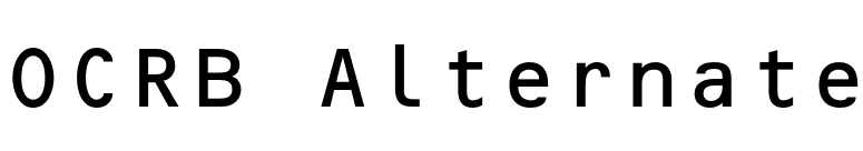 OCRB Alternate font preview