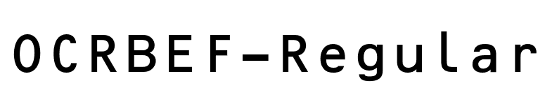 OCRBEF-Regular font preview
