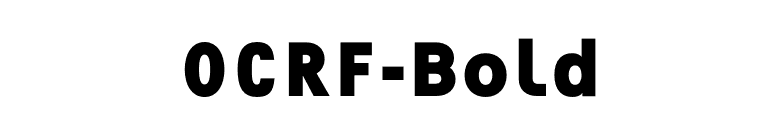 OCRF-Bold font preview