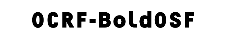 OCRF-BoldOSF font preview