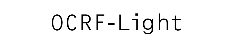 OCRF-Light font preview
