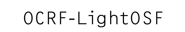 OCRF-LightOSF font preview