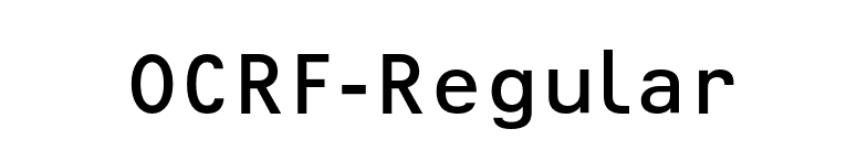 OCRF-Regular font preview