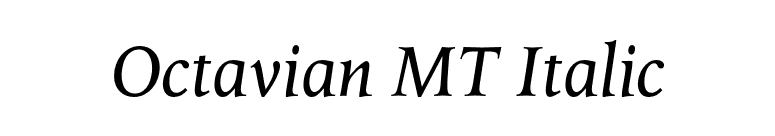 Octavian MT Italic font preview