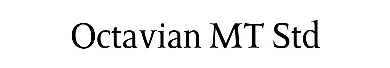 Octavian MT Std font preview