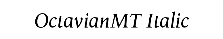 OctavianMT Italic font preview