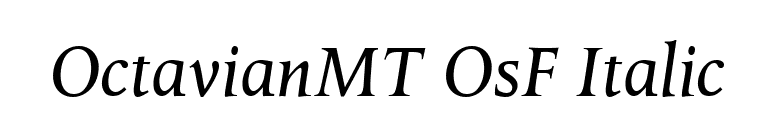 OctavianMT OsF Italic font preview
