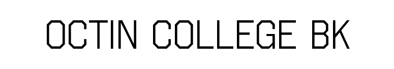 Octin College Bk font preview