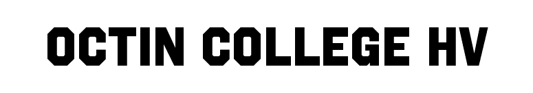 Octin College Hv font preview