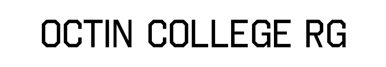 Octin College Rg font preview
