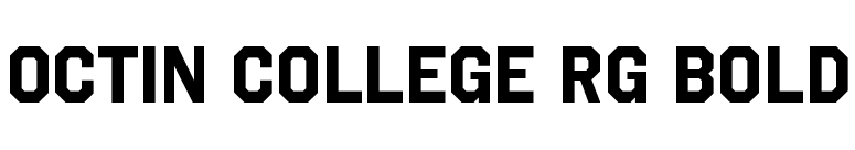 Octin College Rg Bold font preview