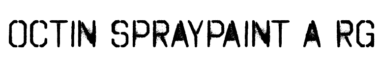 Octin Spraypaint A Rg font preview