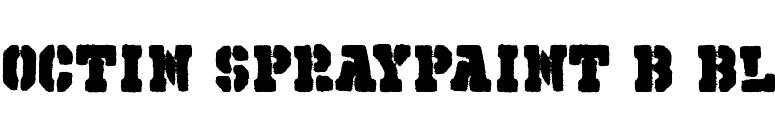 Octin Spraypaint B Bl font preview