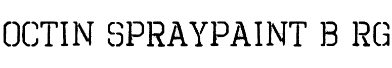 Octin Spraypaint B Rg font preview