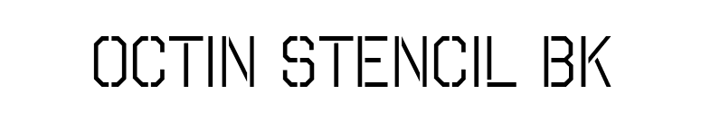 Octin Stencil Bk font preview
