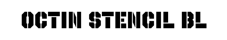 Octin Stencil Bl font preview