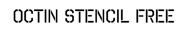 Octin Stencil Free font preview