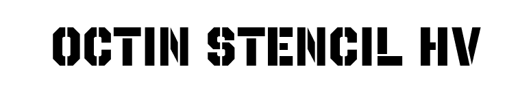 Octin Stencil Hv font preview
