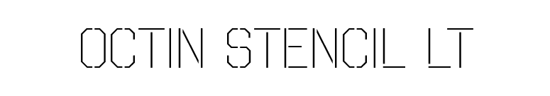 Octin Stencil Lt font preview