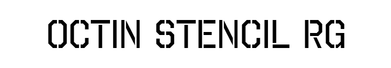 Octin Stencil Rg font preview