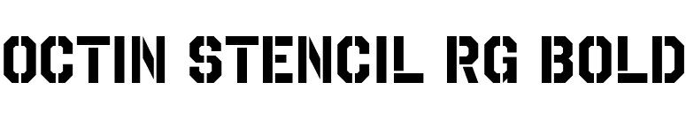 Octin Stencil Rg Bold font preview