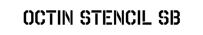 Octin Stencil Sb font preview