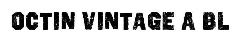 Octin Vintage A Bl font preview