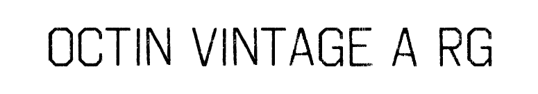 Octin Vintage A Rg font preview