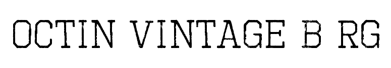 Octin Vintage B Rg font preview
