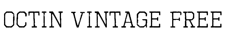Octin Vintage Free font preview