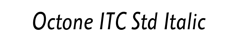 Octone ITC Std Italic font preview