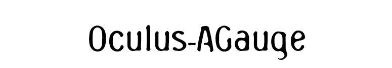 Oculus-AGauge font preview