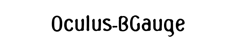 Oculus-BGauge font preview