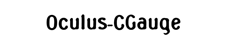 Oculus-CGauge font preview