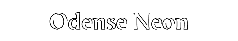 Odense Neon font preview