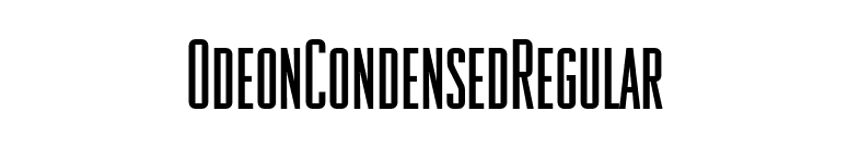 OdeonCondensedRegular font preview