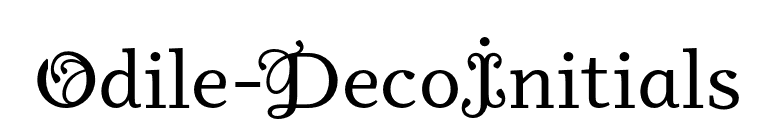 Odile-DecoInitials font preview