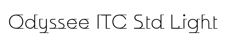 Odyssee ITC Std Light font preview