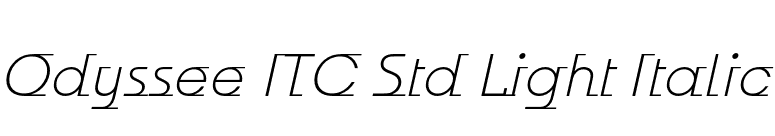 Odyssee ITC Std Light Italic font preview