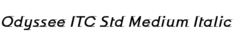 Odyssee ITC Std Medium Italic font preview