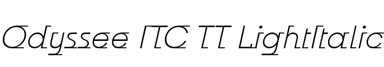 Odyssee ITC TT LightItalic font preview