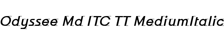 Odyssee Md ITC TT MediumItalic font preview